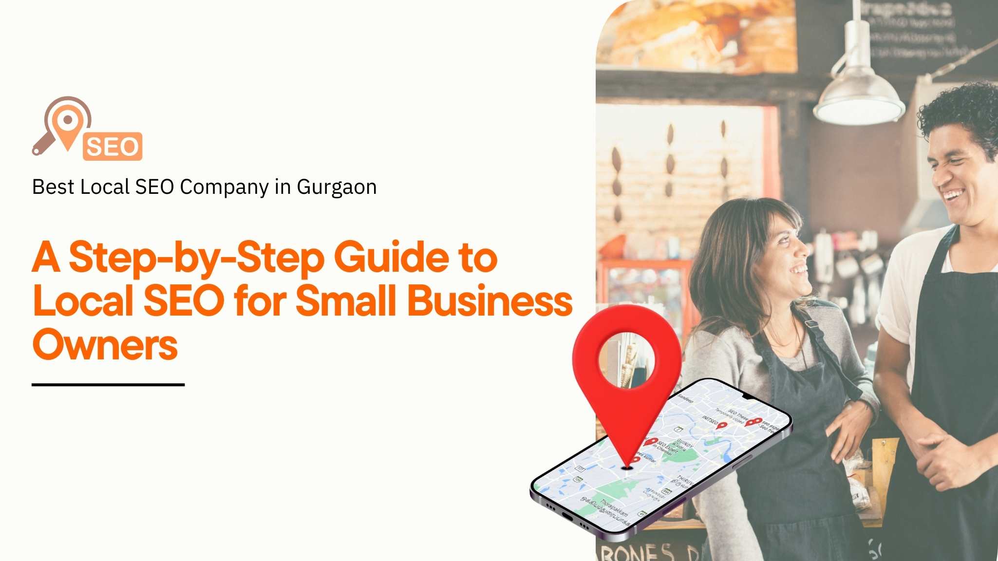 Step-by-step guide to local SEO for small business owners showing Google Maps ranking concept and local business growth strategy