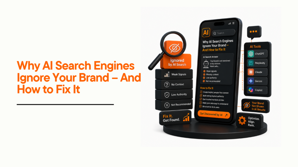 Discover why AI search engines ignore your brand and learn how to improve AI visibility with helpful content, trusted mentions, authority building, and AI SEO strategies.